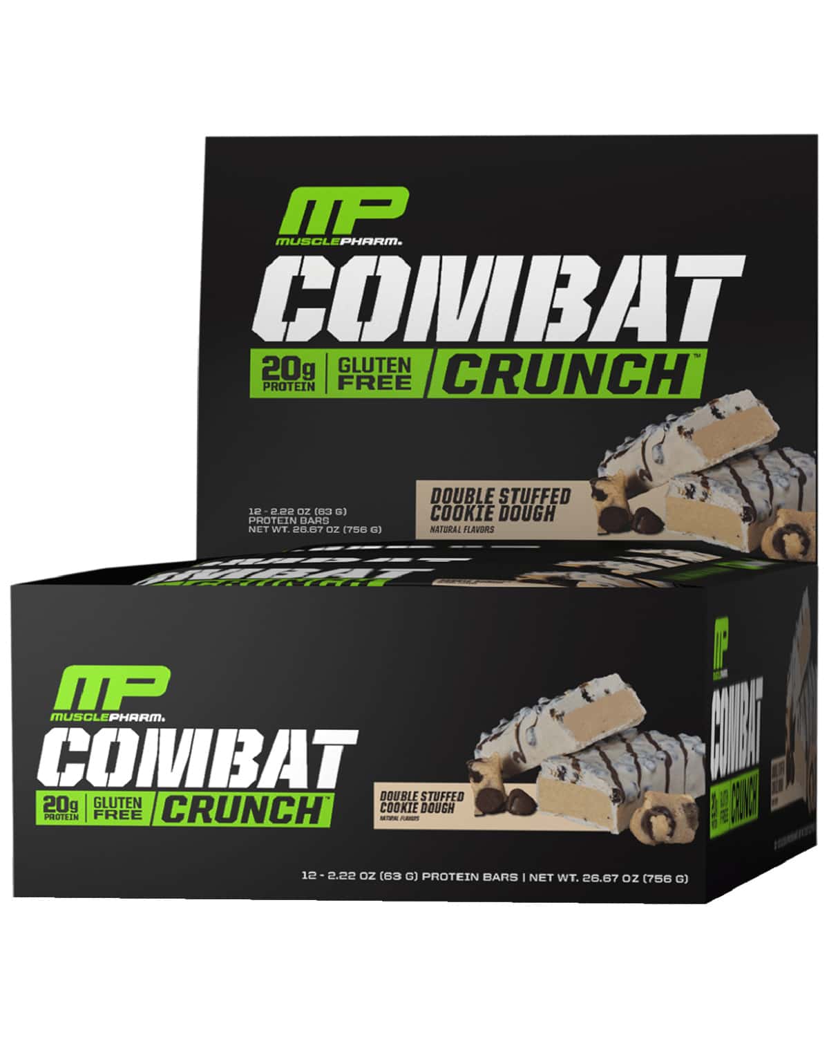 MusclePharm Combat Crunch Bar - Double Stuffed Cookie Dough 12x63g