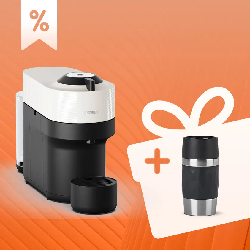 Set: Nespresso Vertuo Pop Wht und Thermobecher von EMSA