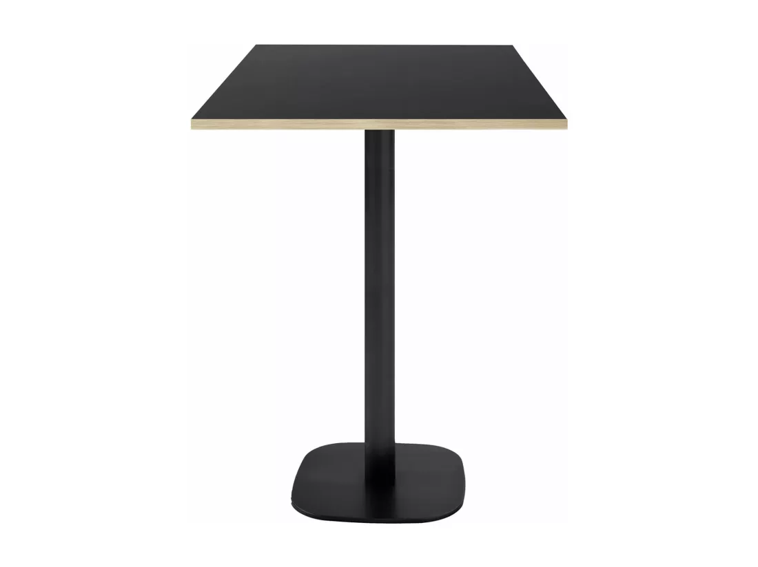 Mange-debout 60 x 60 cm - modèle Round noir chants bois