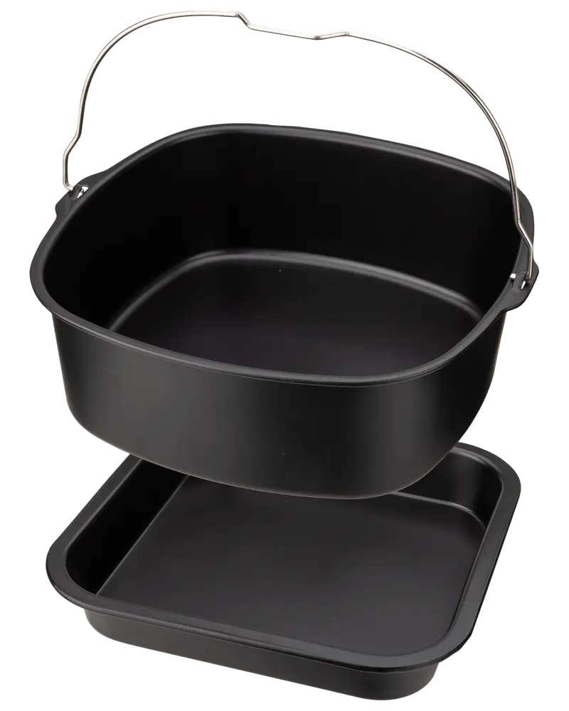 Bageskål og pande til airfryer firkantet - 21 cm