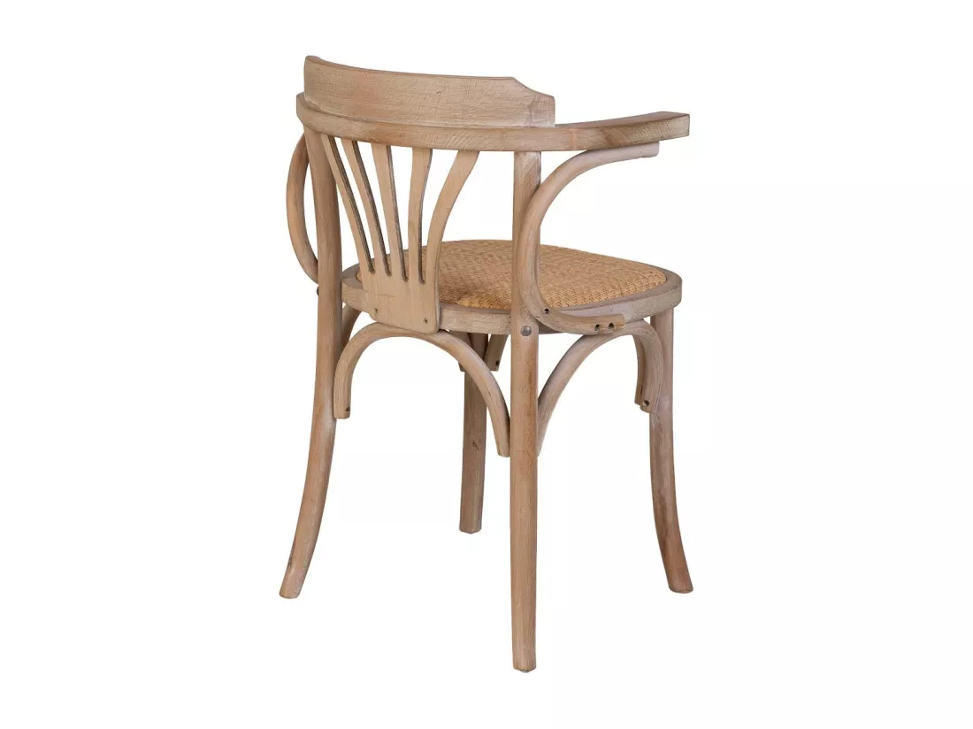 Chaise en bois et assise en rotin 40x40x80h cm