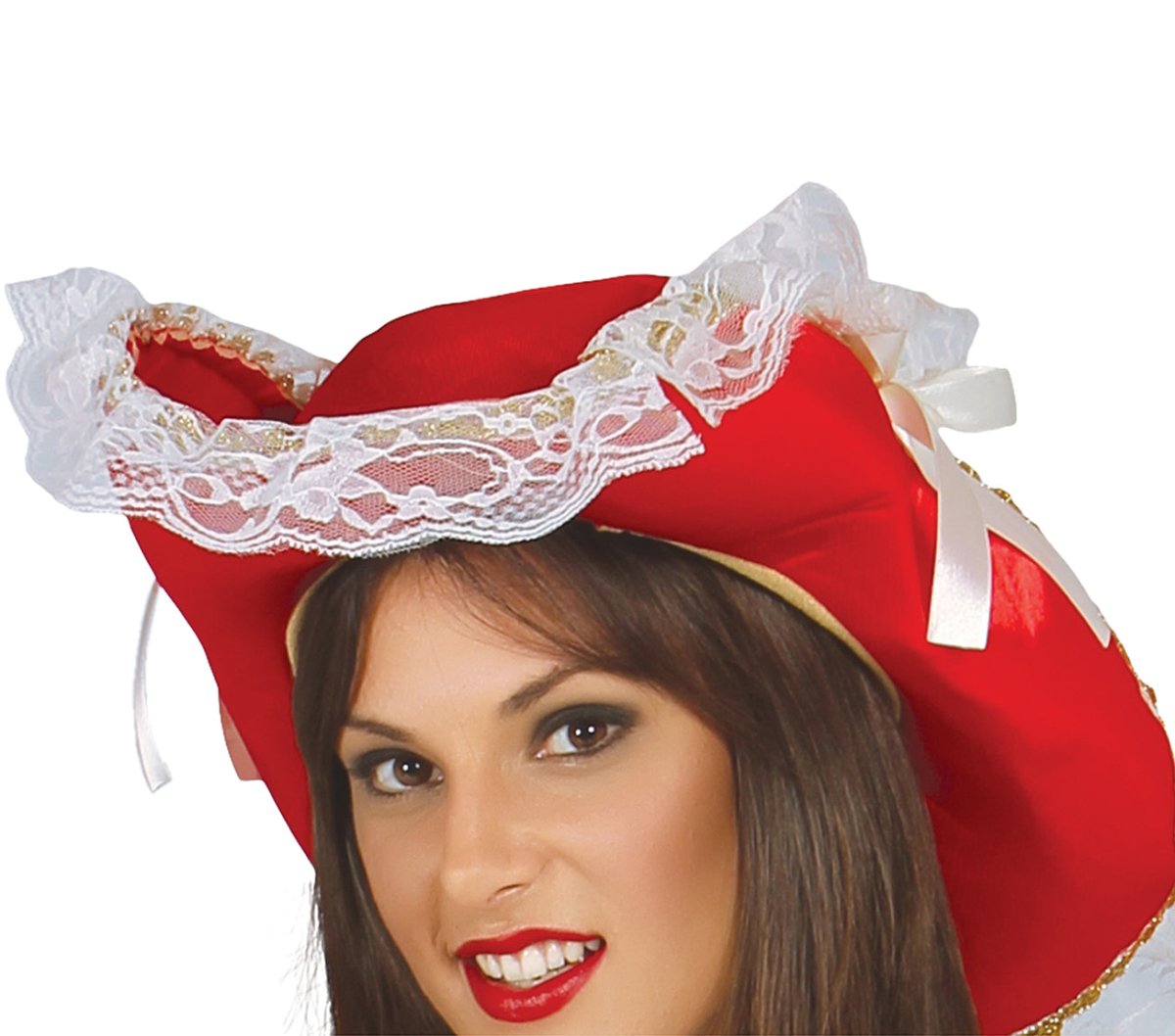 Musketier Kostuum Rood Wit