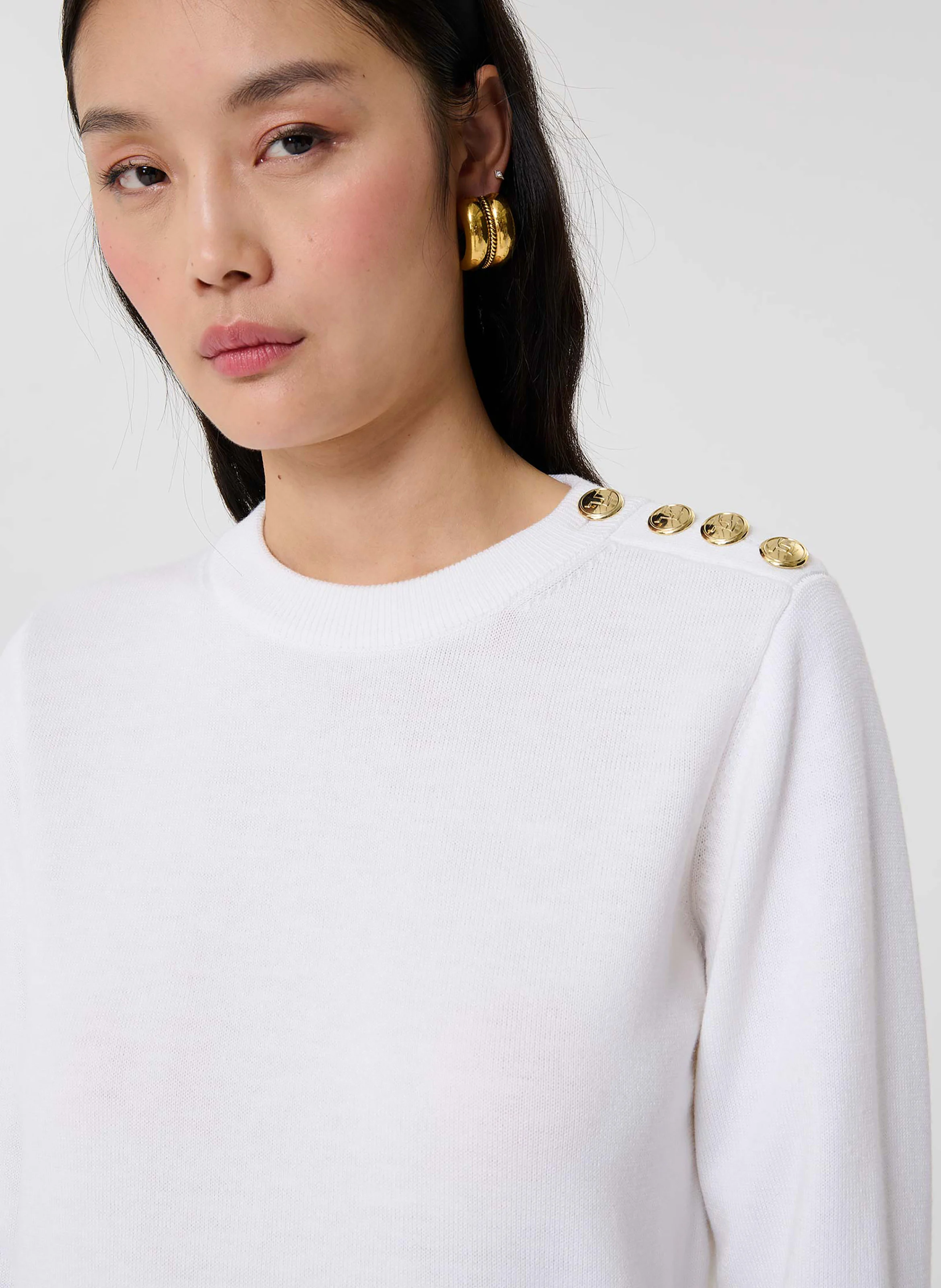 PRUNETTE - Pull droit en maille | Beige