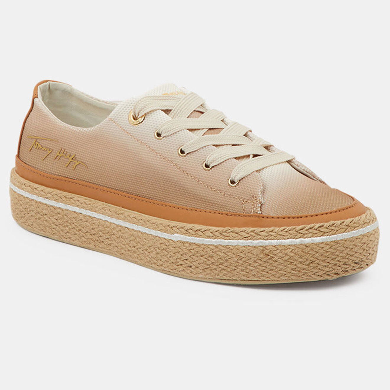Tommy Hilfiger Baskets en Toile basses dégradé beige/beige foncé