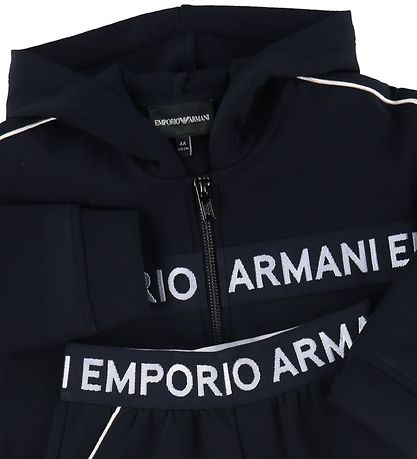 Emporio Armani Cardigan/Hosen - Navy m. Logo-Streifen