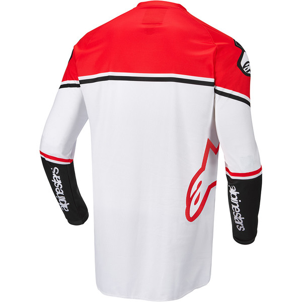 Alpinestars - Maillot Racer Flagship Blanc / Rouge fluo / Noir