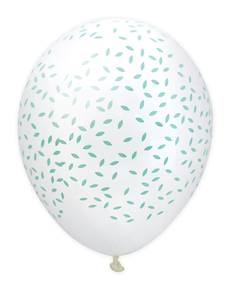 6 ballons de baudruche gonflables Ø 25 cm - Rosaces vertes Scrapcookin
