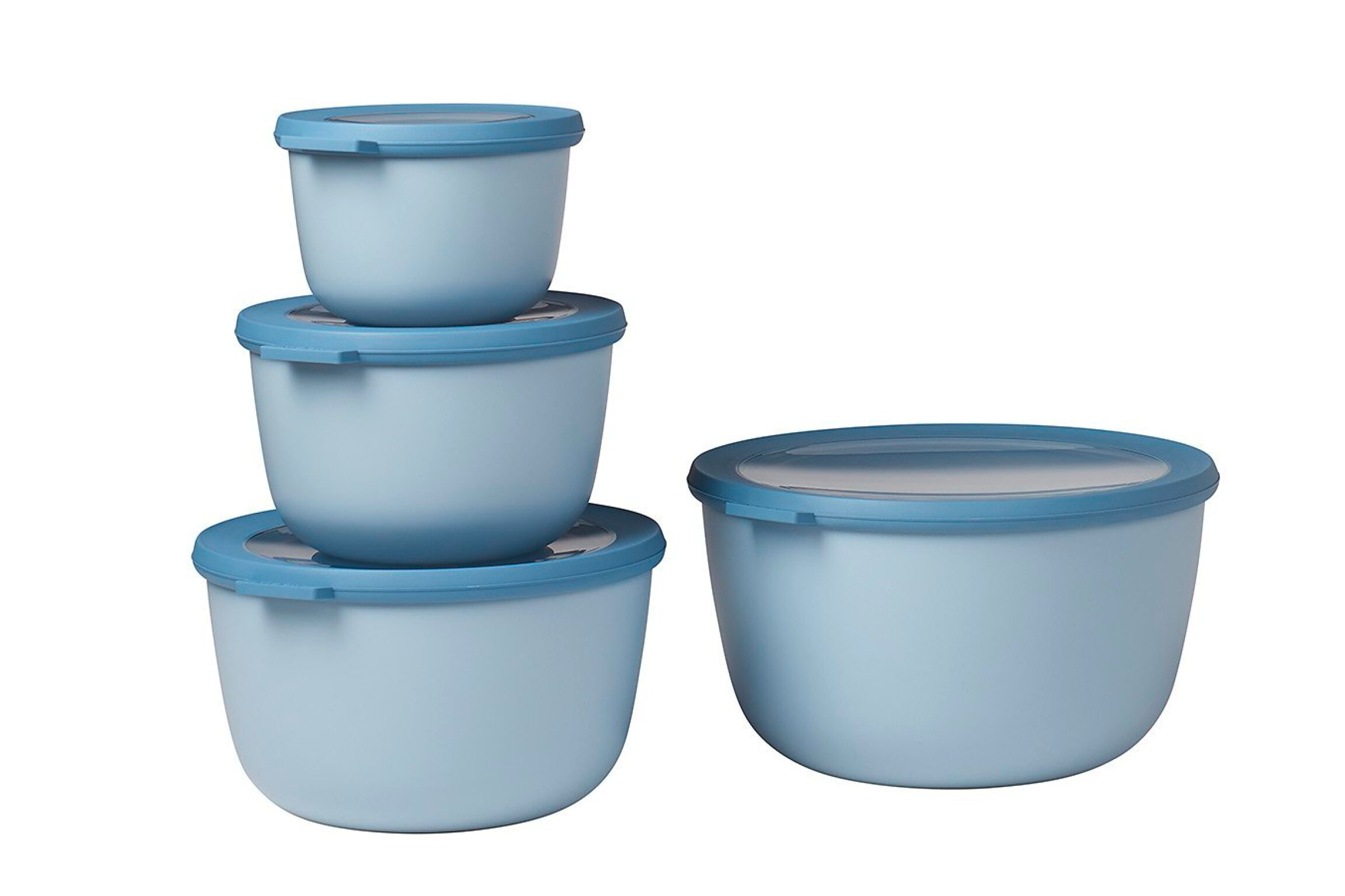 Mepal Cirqula Multischüsselset rund 4 teilig 500 / 1000 / 2000 / 3000 ml nordic blue