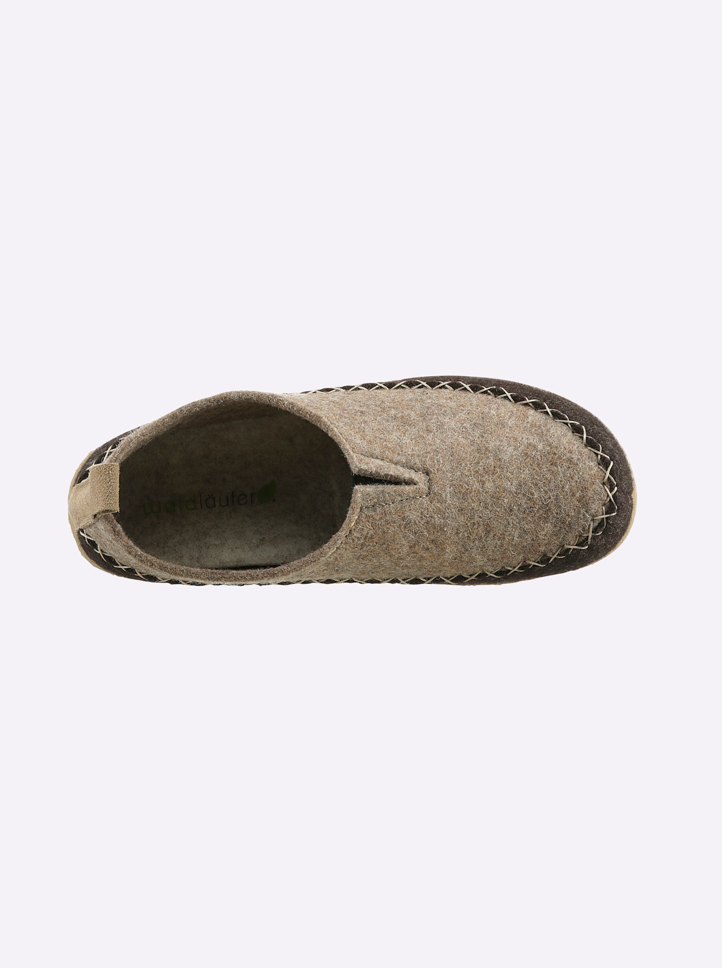 Waldläufer Hausschuh in beige-braun