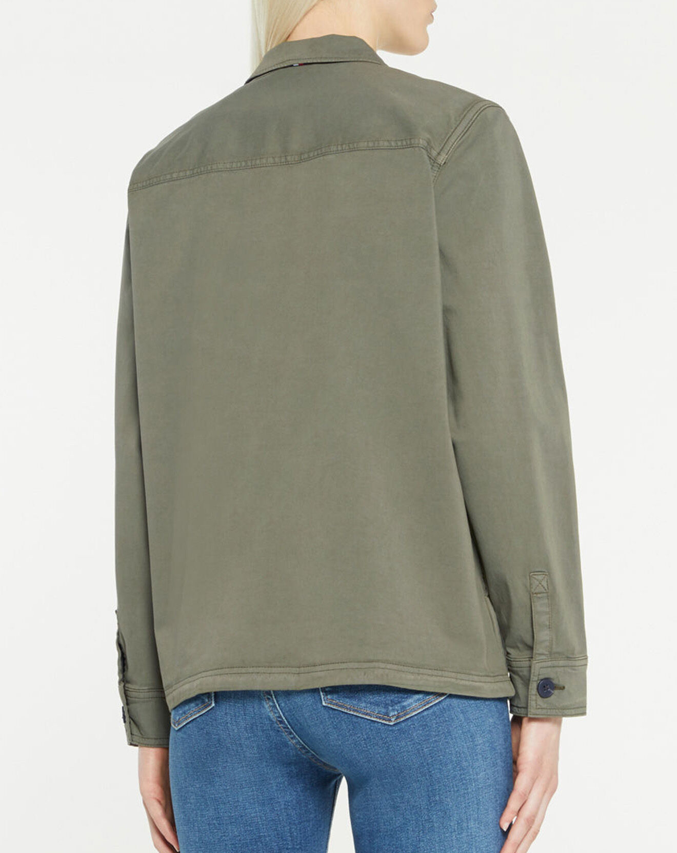 Tommy Hilfiger Veste droite Blend Shacket kaki