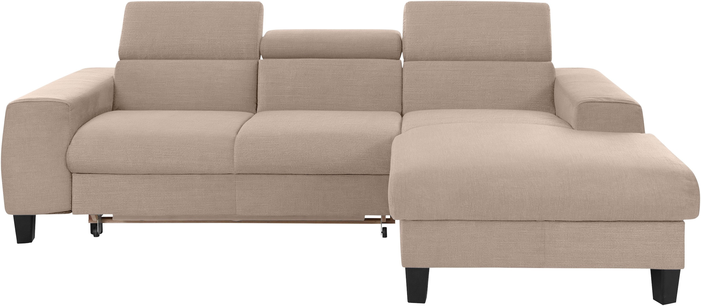 COTTA Polstergarnitur »Morven L-Form« Set,  Set bestehend aus: Ecksofa mit Kopfteilverstellung & Hocker