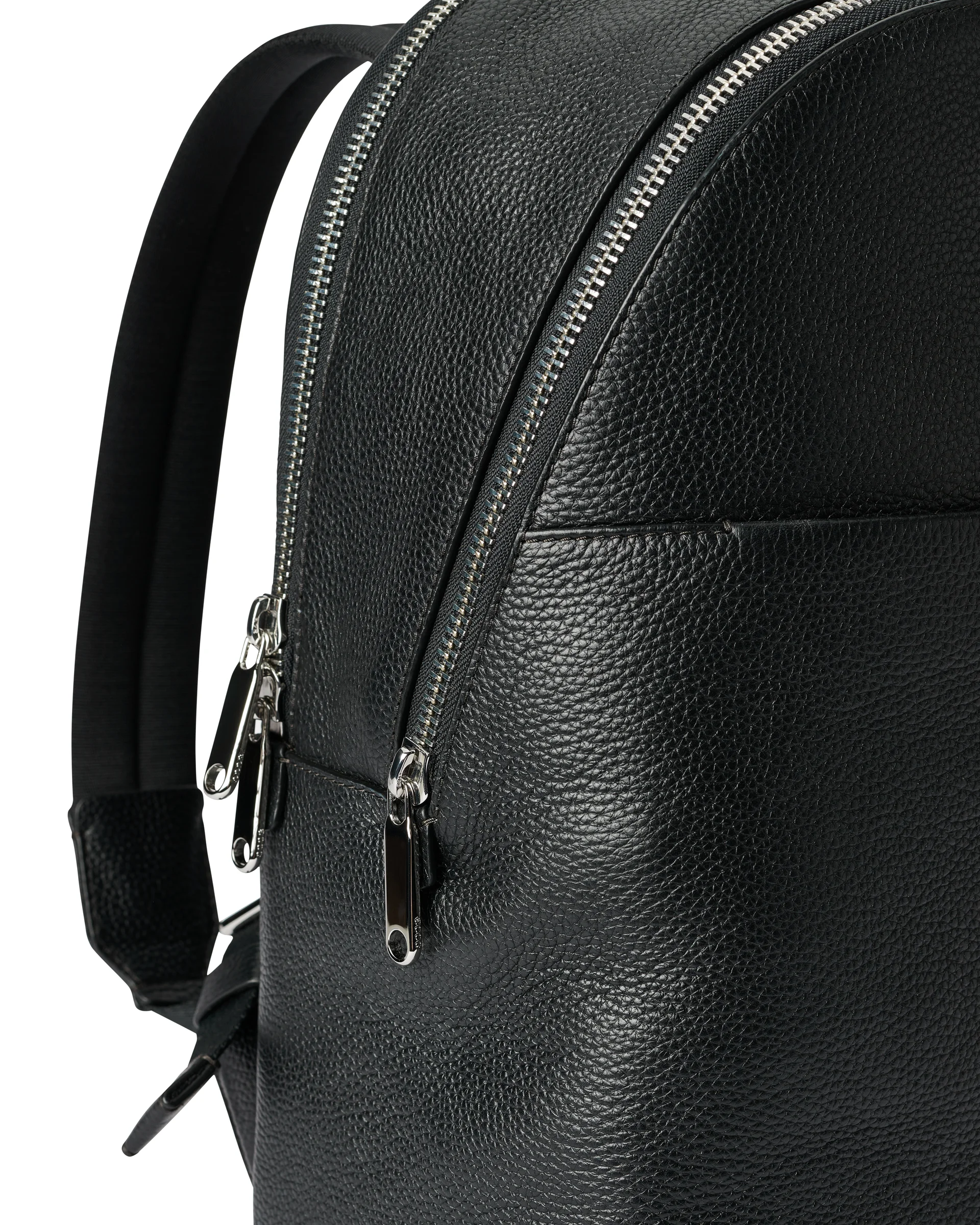ECCO Round Pack Rucksack aus Leder Schwarz 43X30X17 cm