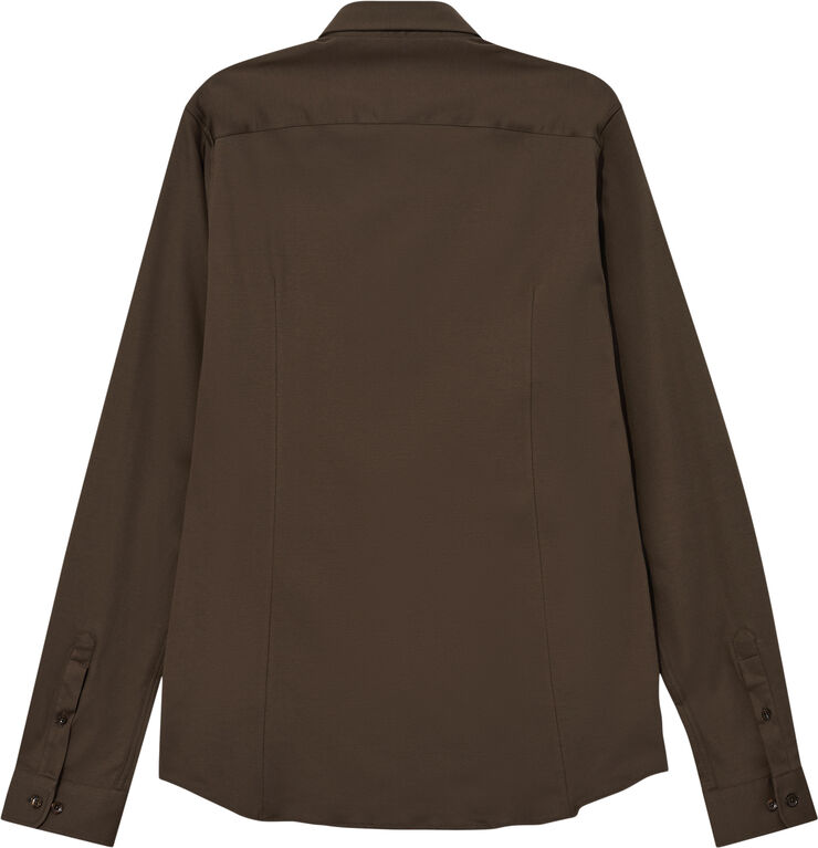 Mos Mosh Gallery MMGMarco Crunch Jersey Shirt Brown latte