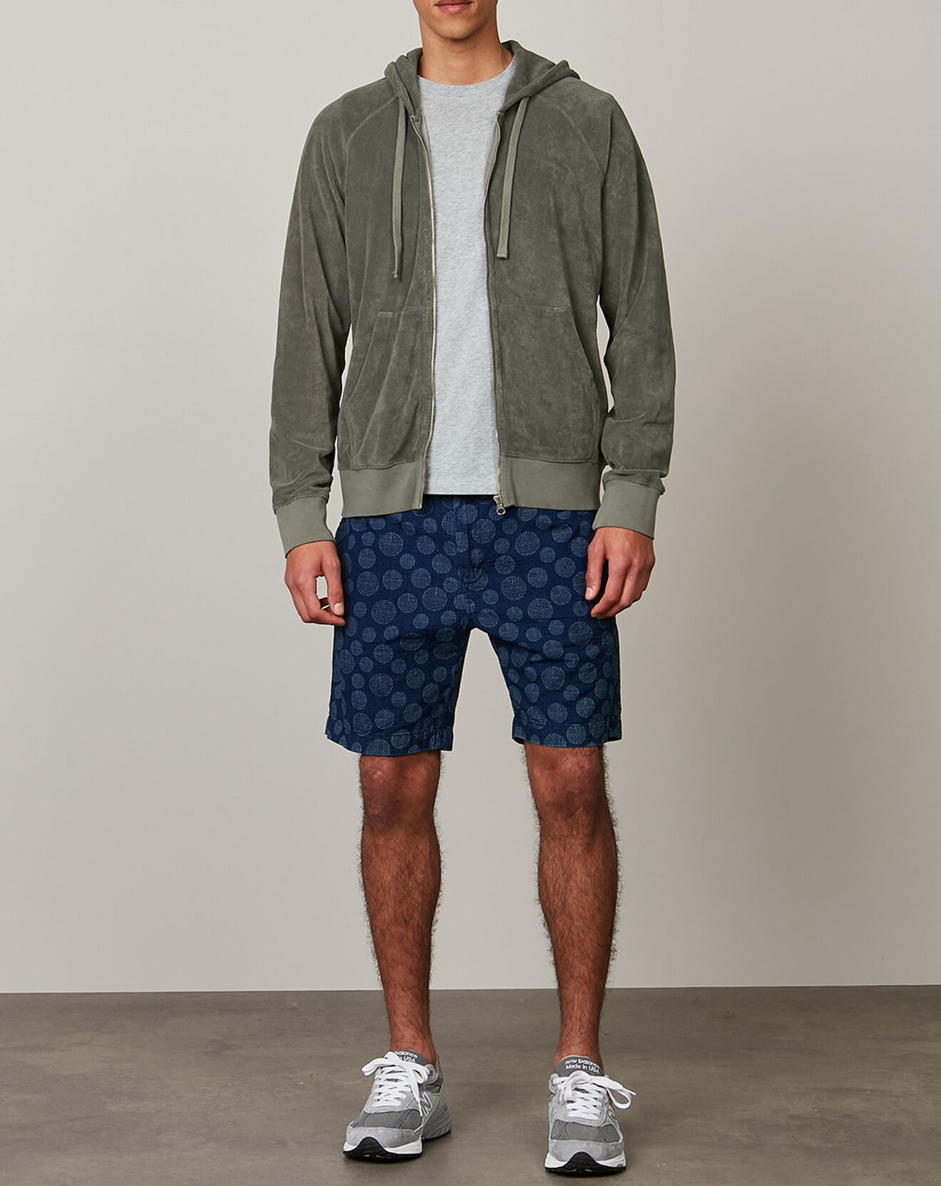 Hartford Sweat à capuche zippé en éponge military