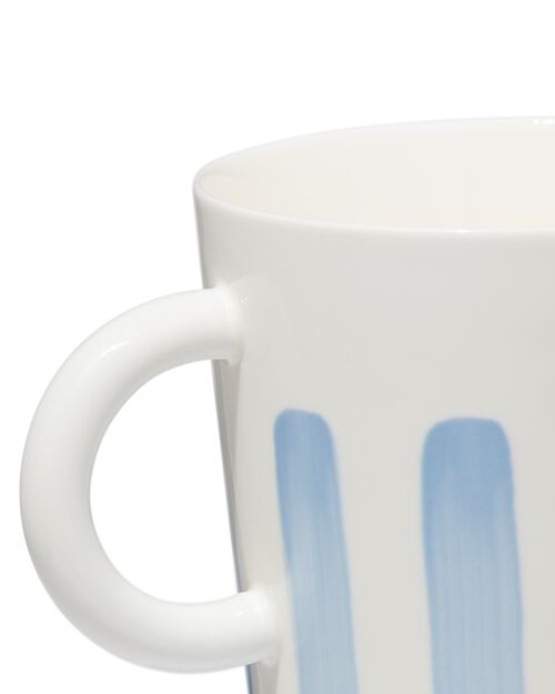 mug 490ml - new bone blanc et bleu - vaisselle dépareillée
