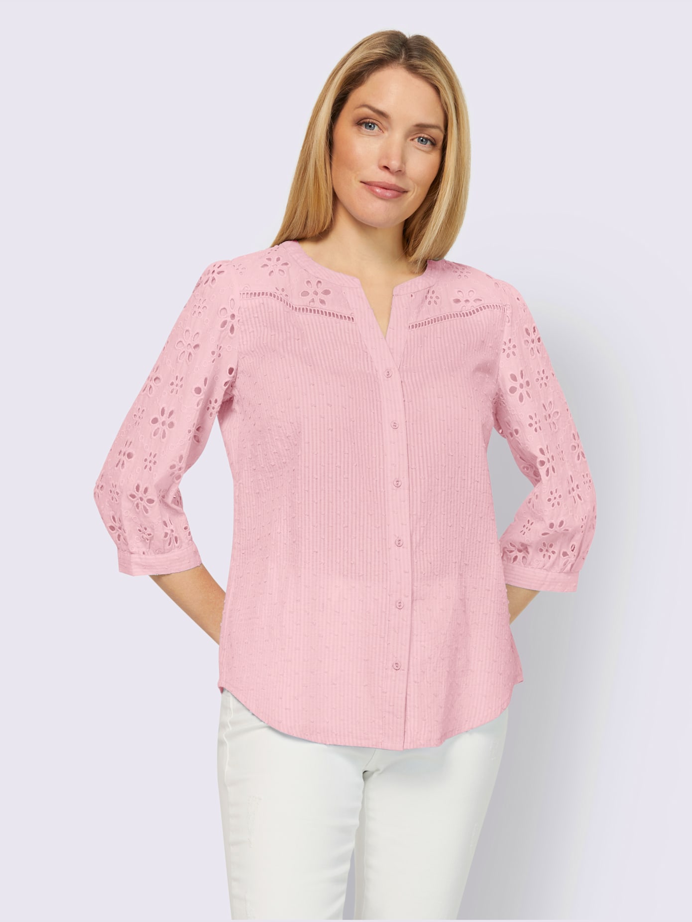 Chemisier look tendance avec ourlet arrondi