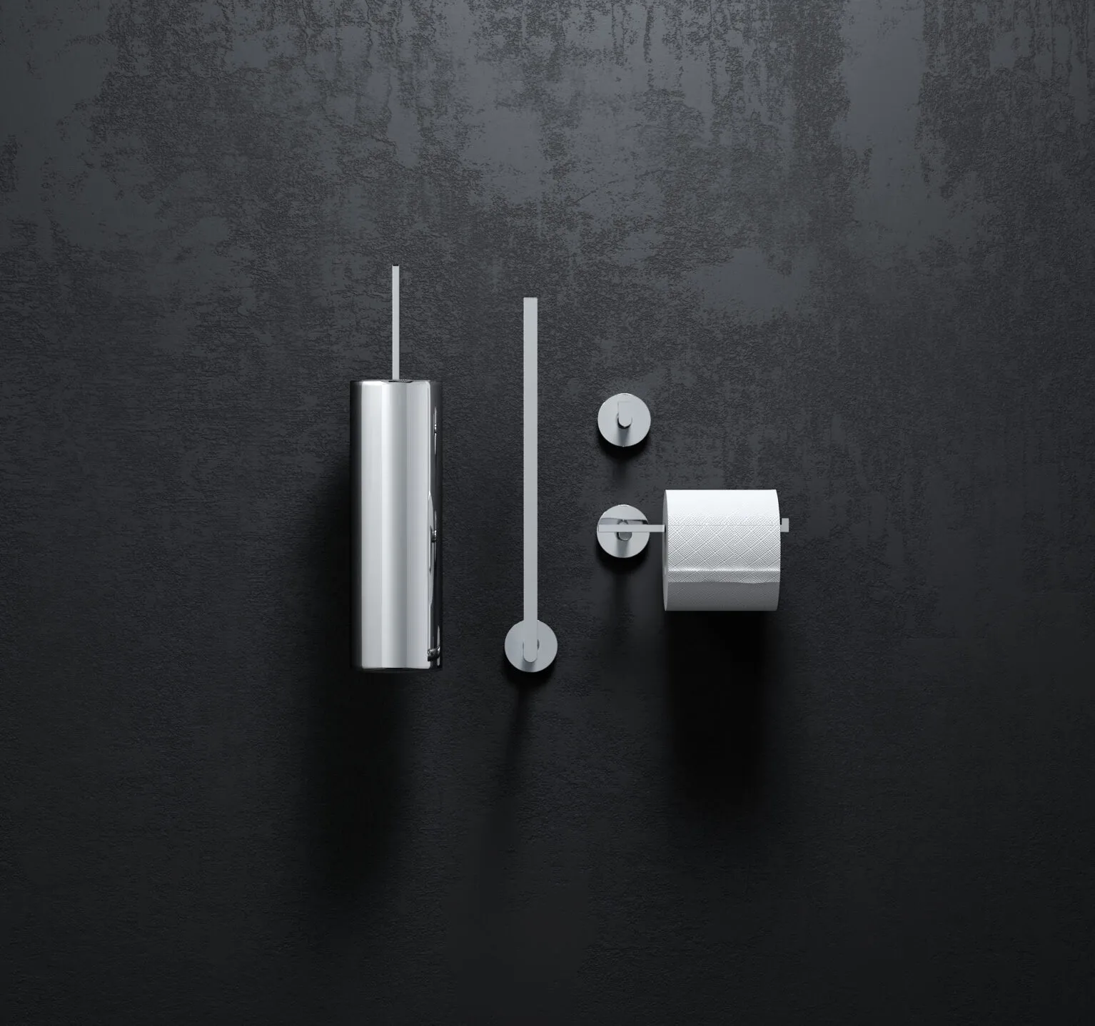 Clou Flat toiletaccessoireset chroom
