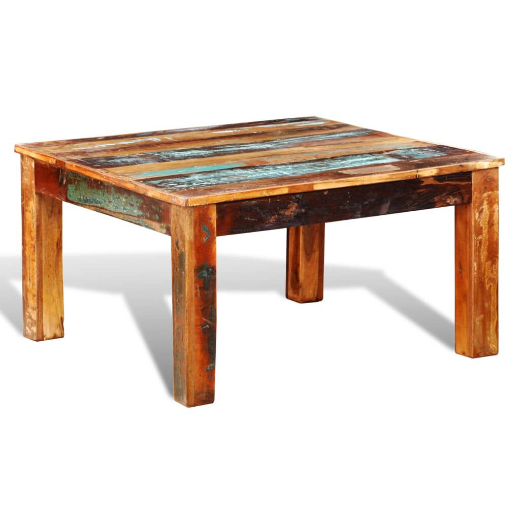 vidaXL Vierkante salontafel van gerecycled hout