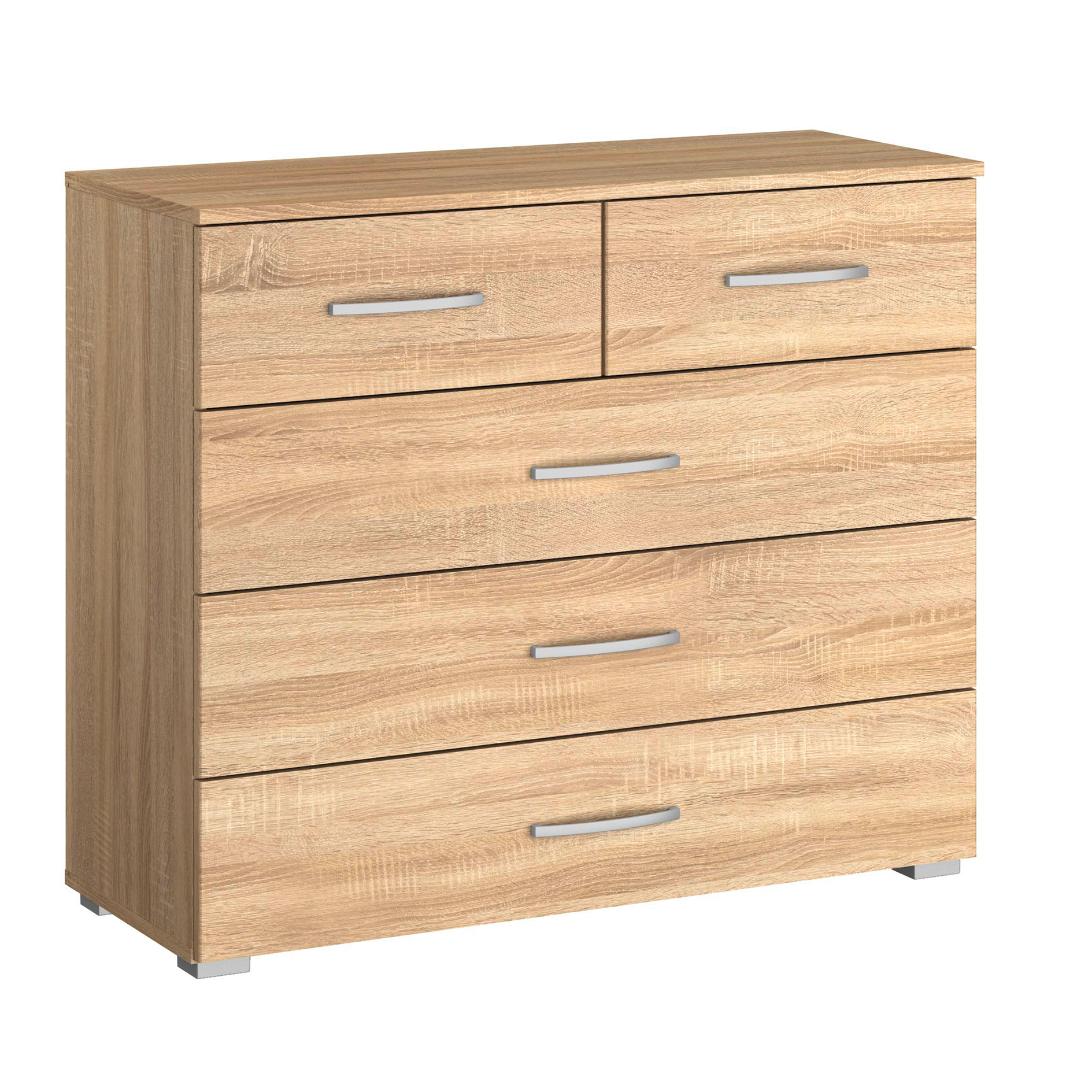 Kommode - Sonoma Eiche - 5 Schubkästen - 93 cm