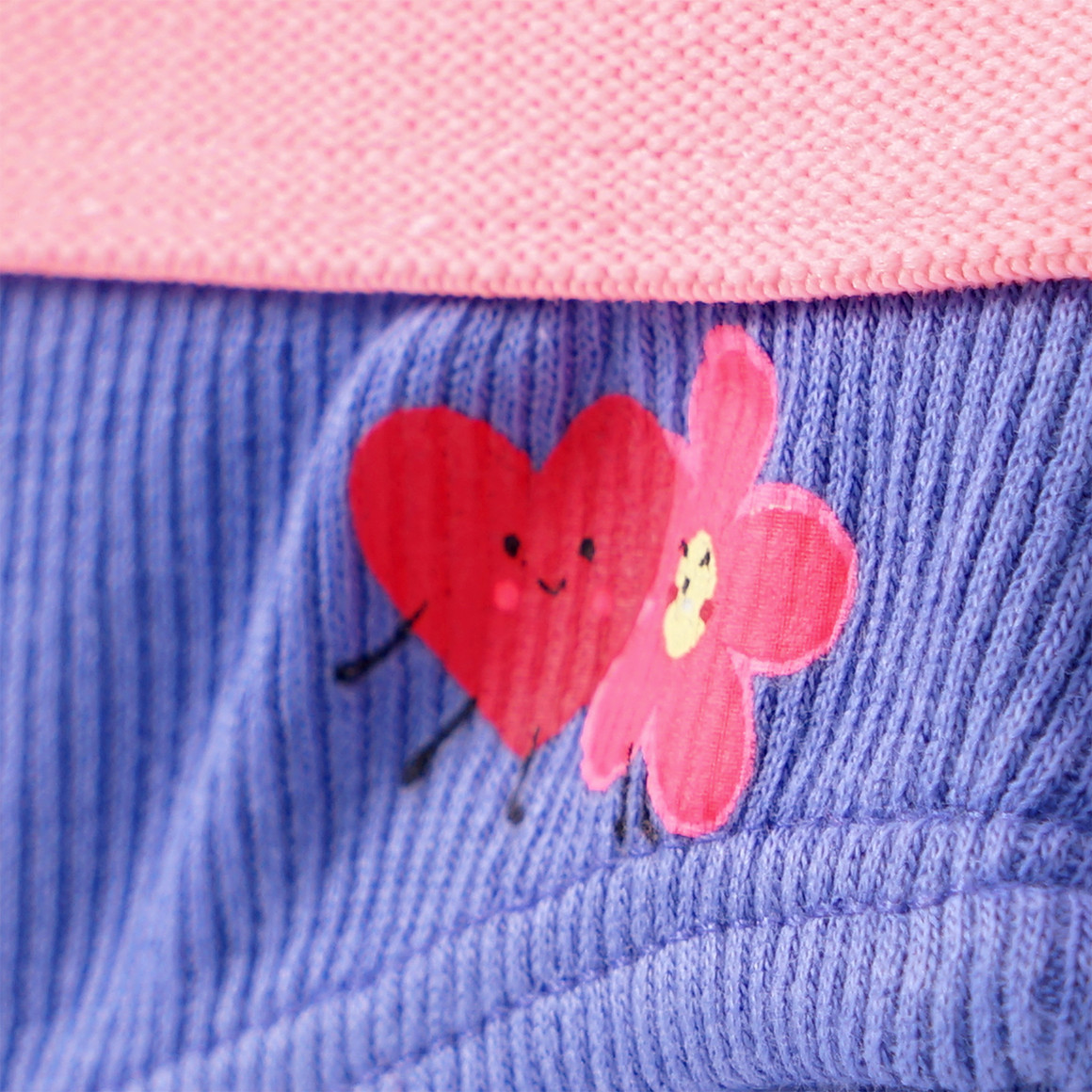 Famy 5 Mädchen Slips mit Rippstruktur rosa / blau / weiss