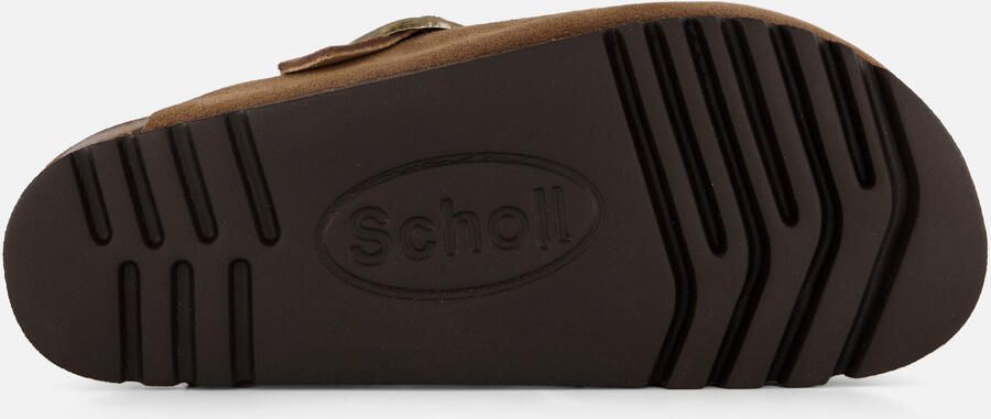 Scholl Suède Gesloten Neus Klomp met Verstelbare Gesp