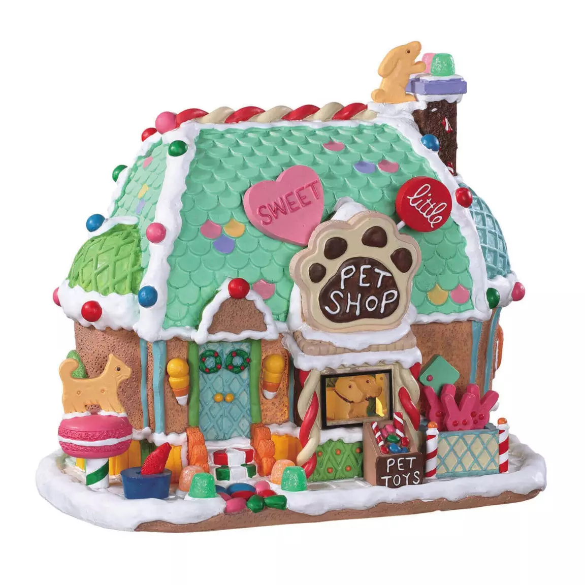 Village de Noël Lemax à piles lumineux Boutique de confiserie
