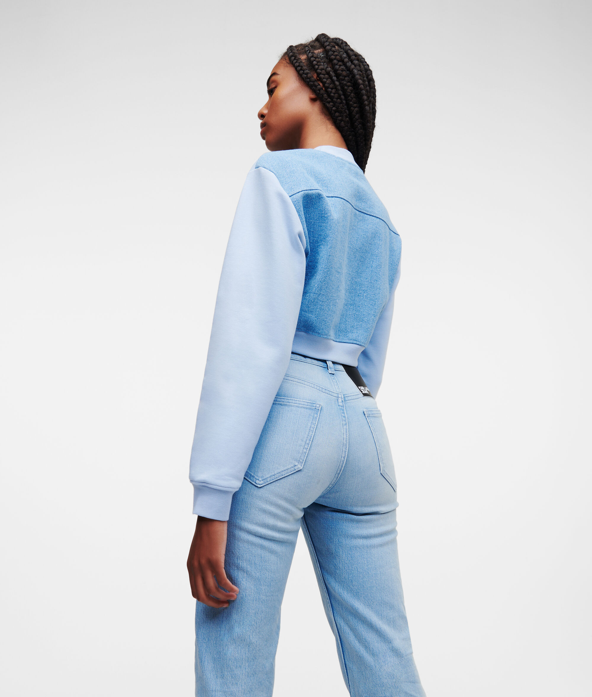 SWEAT-SHIRT CROPPED BICOLORE KLJ