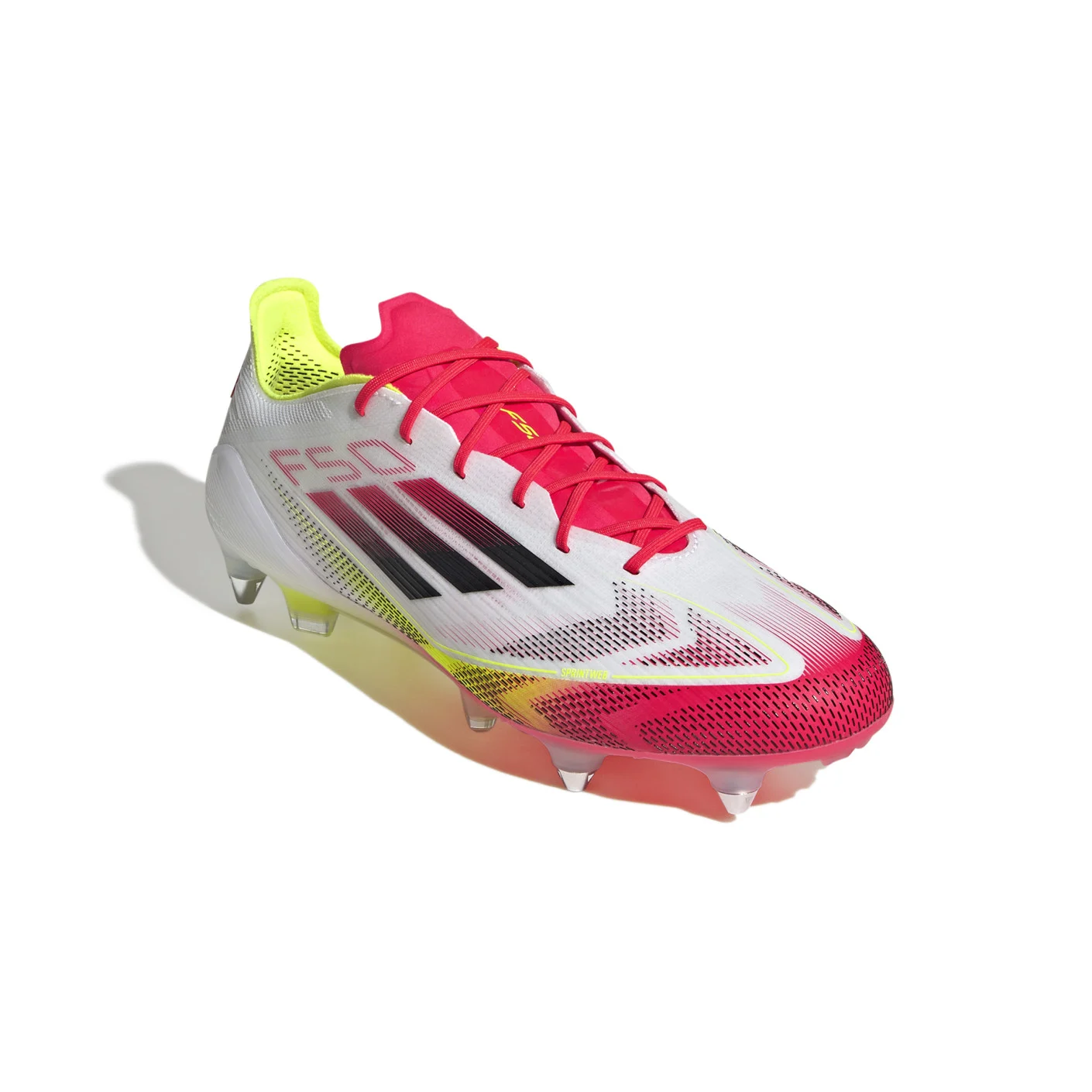 Adidas F50 Elite IJzeren-Nop Voetbalschoenen (SG) Wit Rood Zwart Geel