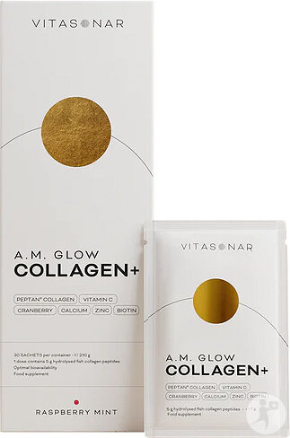 Vitasonar A.M. Glow Collagen+ Raspberry Mint Sachets 30x7g