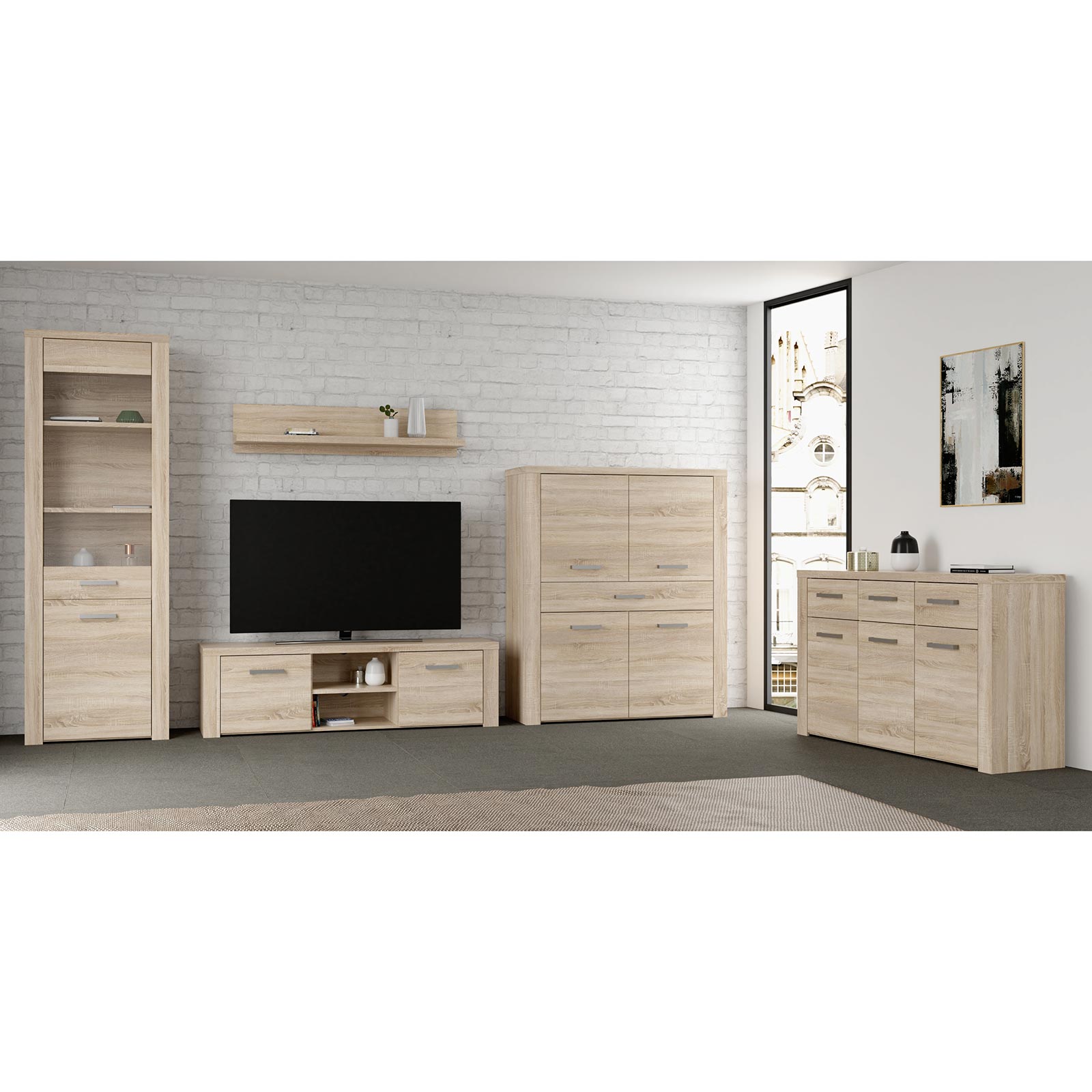 Sideboard - Sonoma Eiche - 136 cm