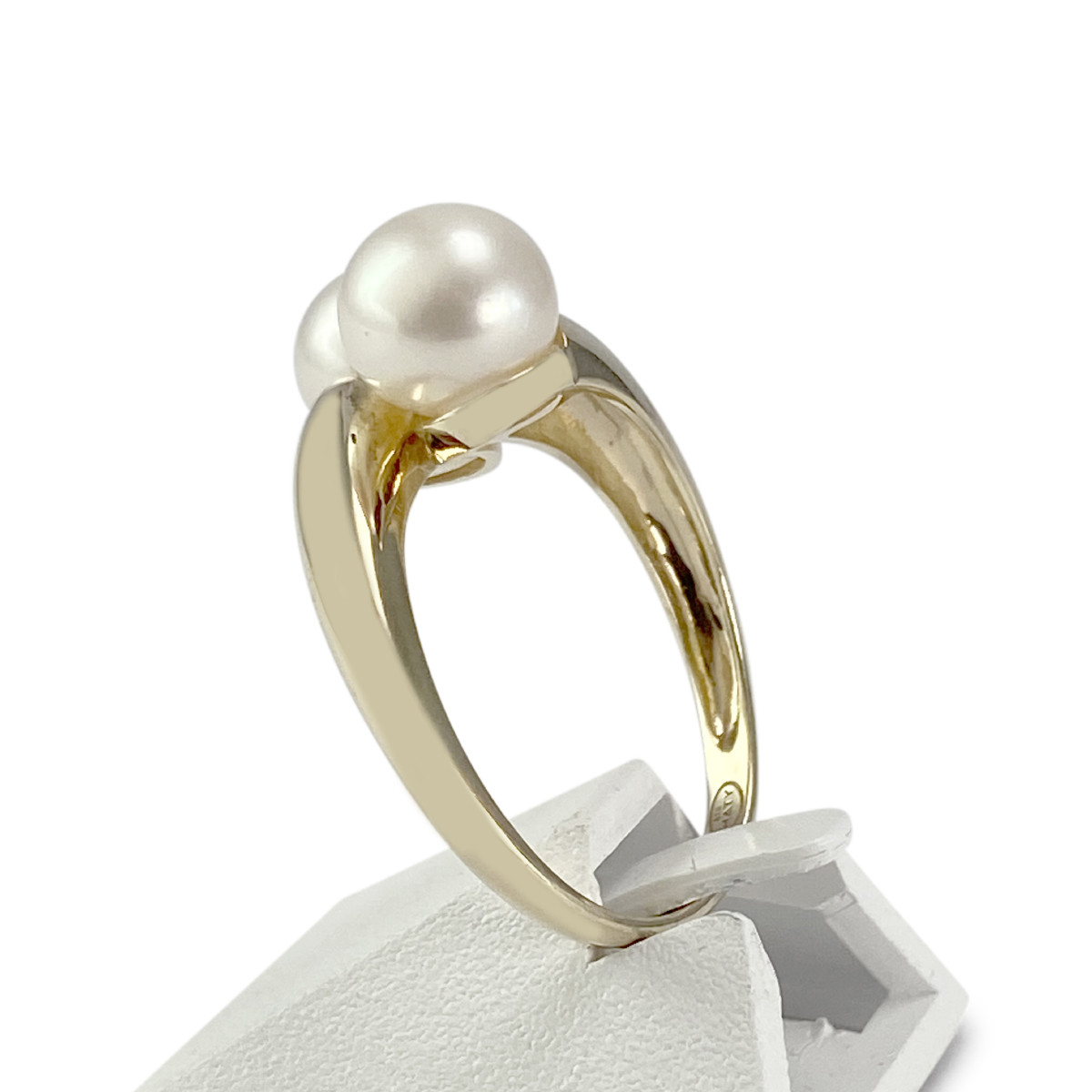 Bague d'occasion or 375 jaune perles de culture de Chine