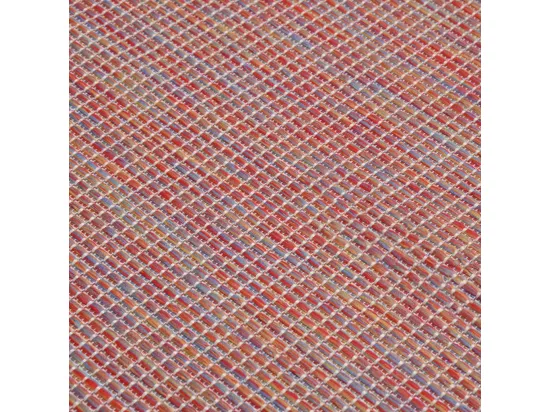 Prolenta Premium - Tapis à tissage plat d'extérieur 100x200 cm Rouge