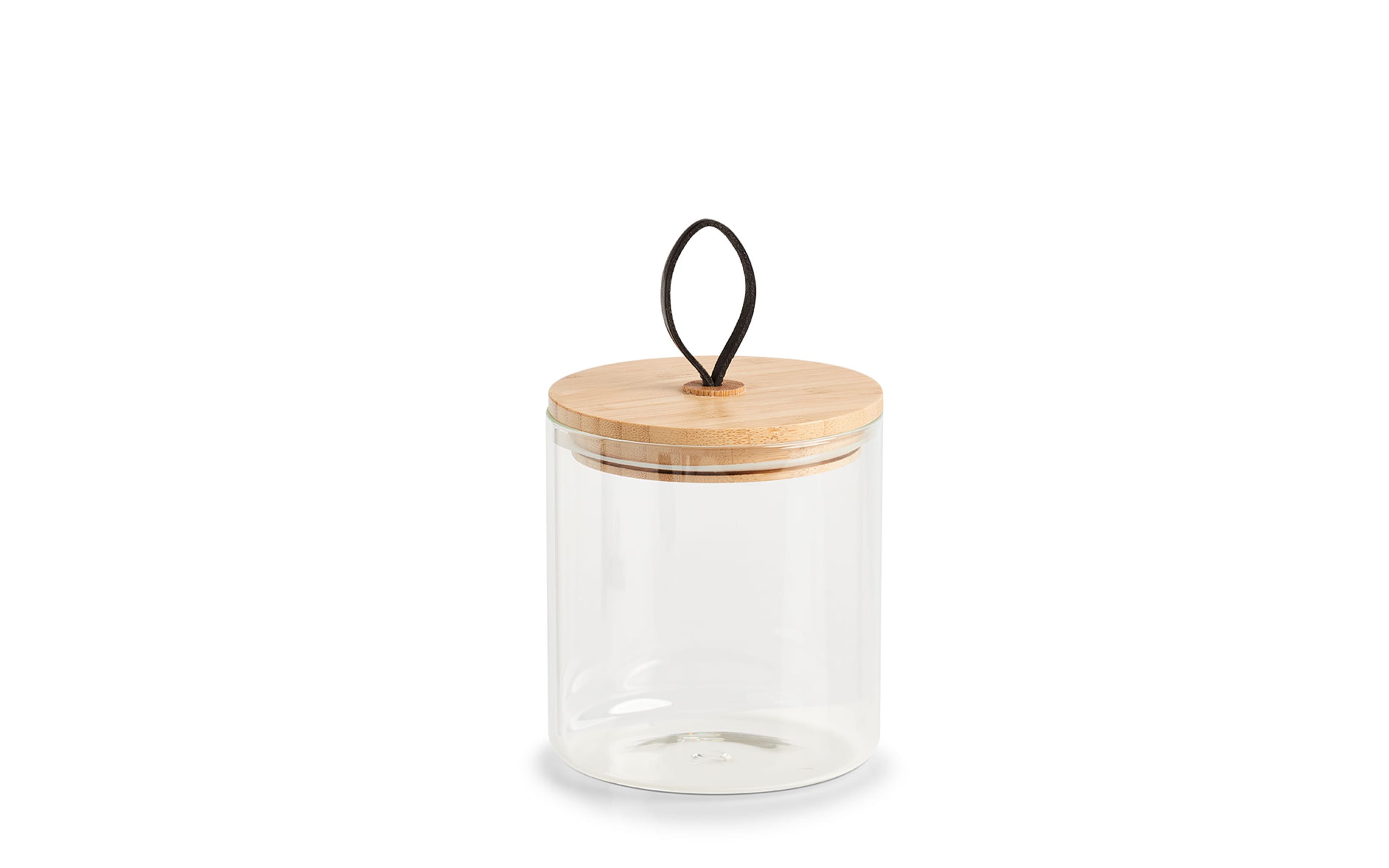 Vorratsglas mit Bambusdeckel, 12 cm