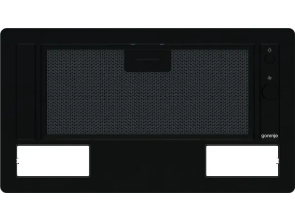 Gorenje Essential BHI681EB - Hætte - integreret - bredde: 53.4 cm - dybde: 30 cm - udtrækning og recirkulation (-) - med intern motor - sort