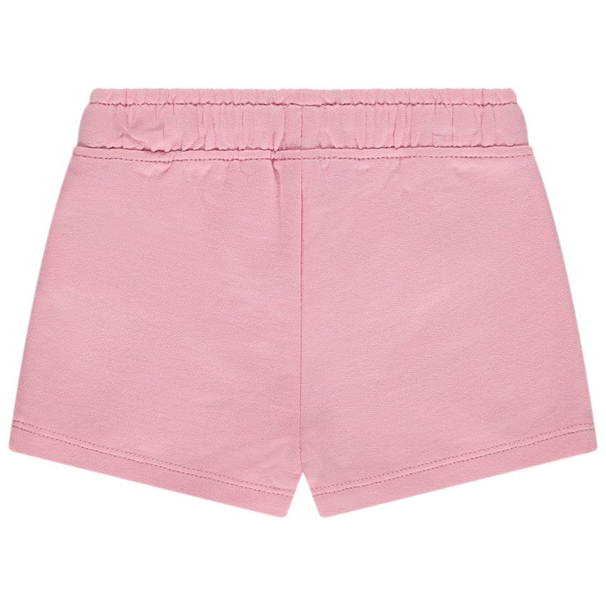 Short uni en molleton avec sugar print fleur hawaiienne pour bébé fille - Rose