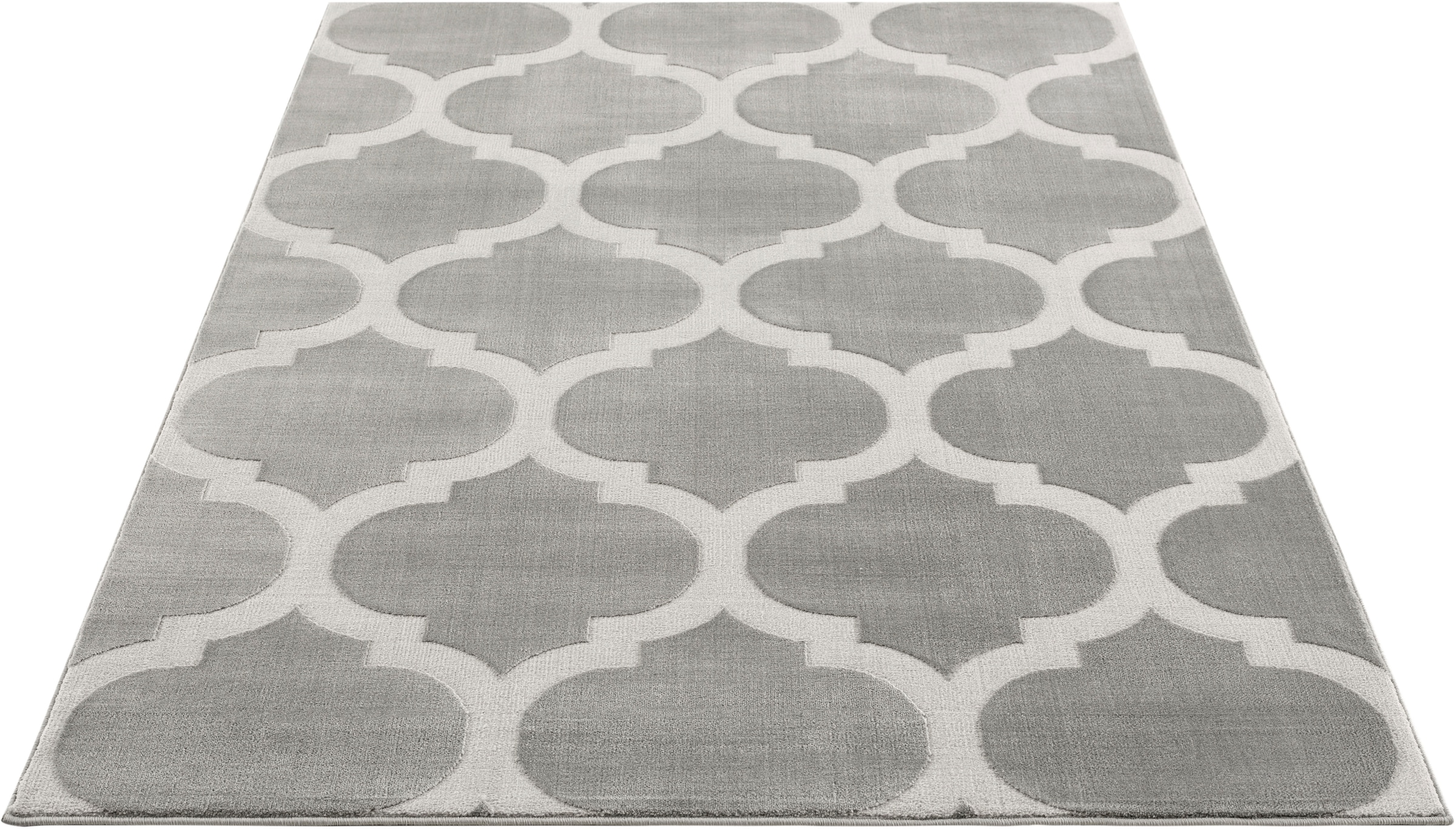 Home affaire Teppich »Fenris« rechteckig 12 mm Höhe Konturenschnitt, 3D-Design, flacher Teppich, Kurzflor, weich, elegant