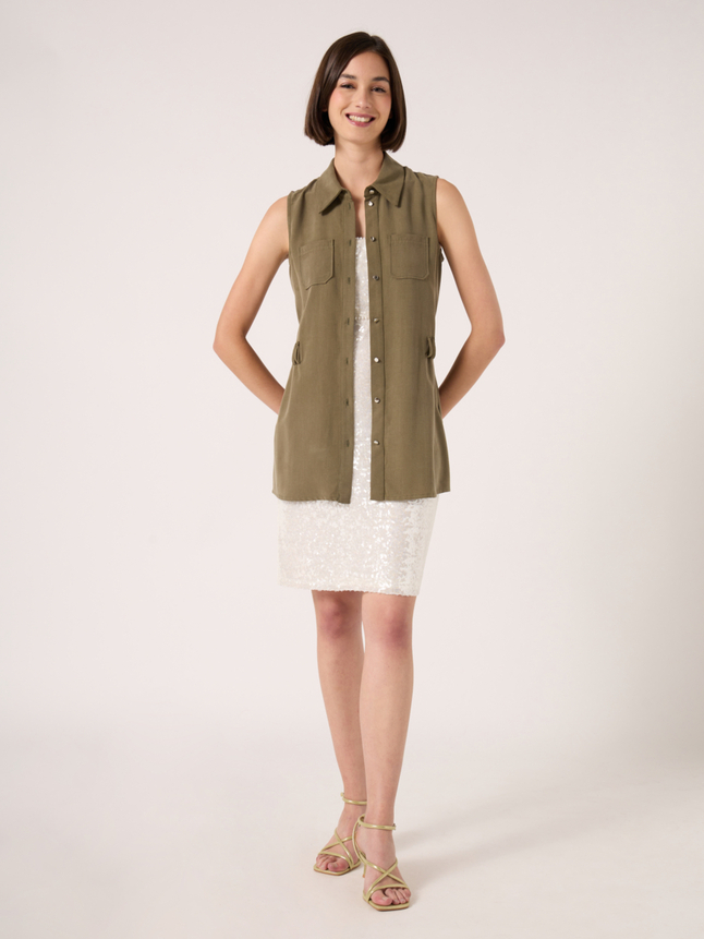 Chemise sans manche upcyclée