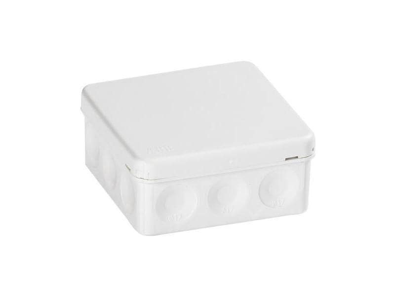 ABB Abzweigdose Ensto IP55 80 x 80 x 35 mm 10 Einführungen mit elastischer Dichtungsmembran, weiss