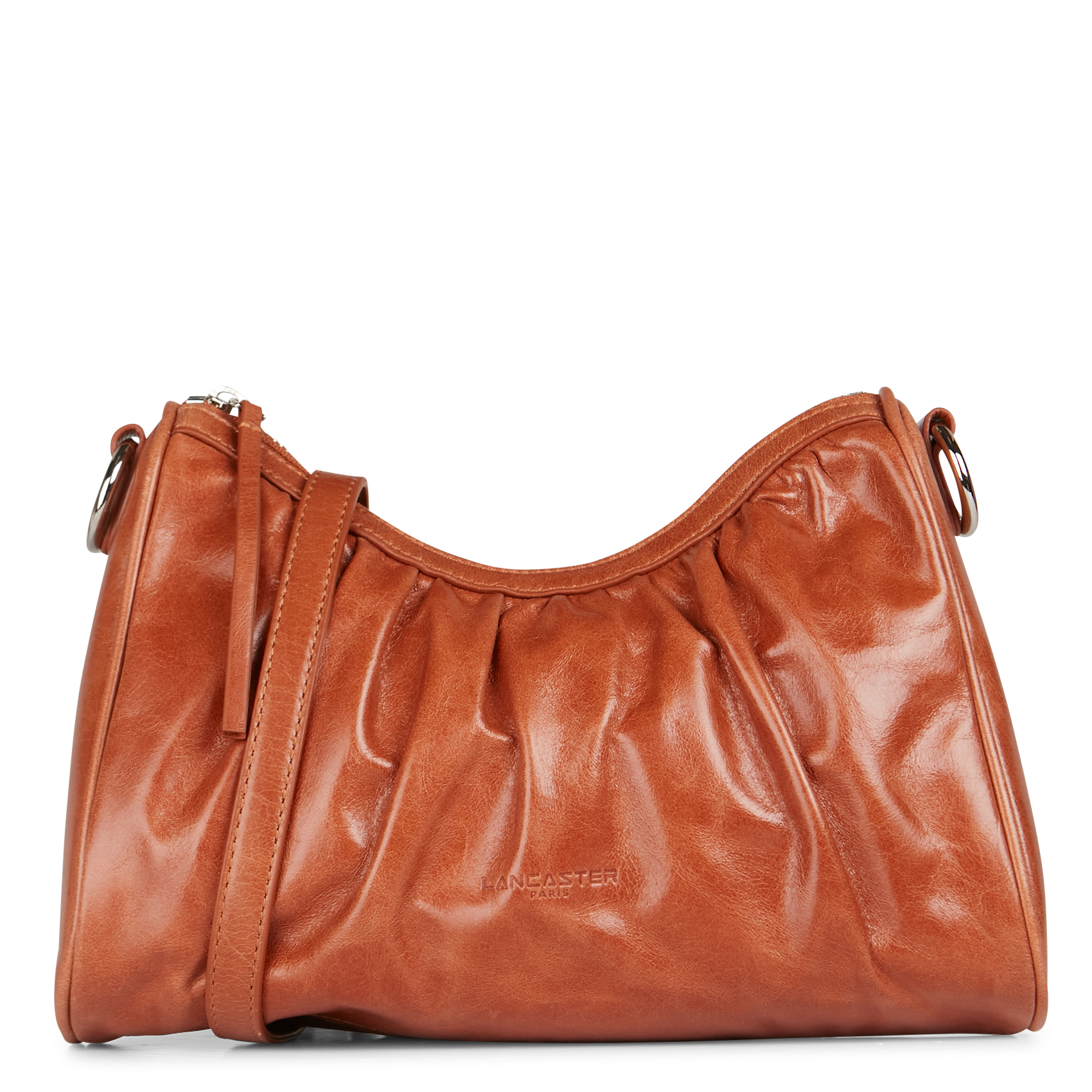 RETRO & GLAM - Sac baguette en cuir vieilli | Marron