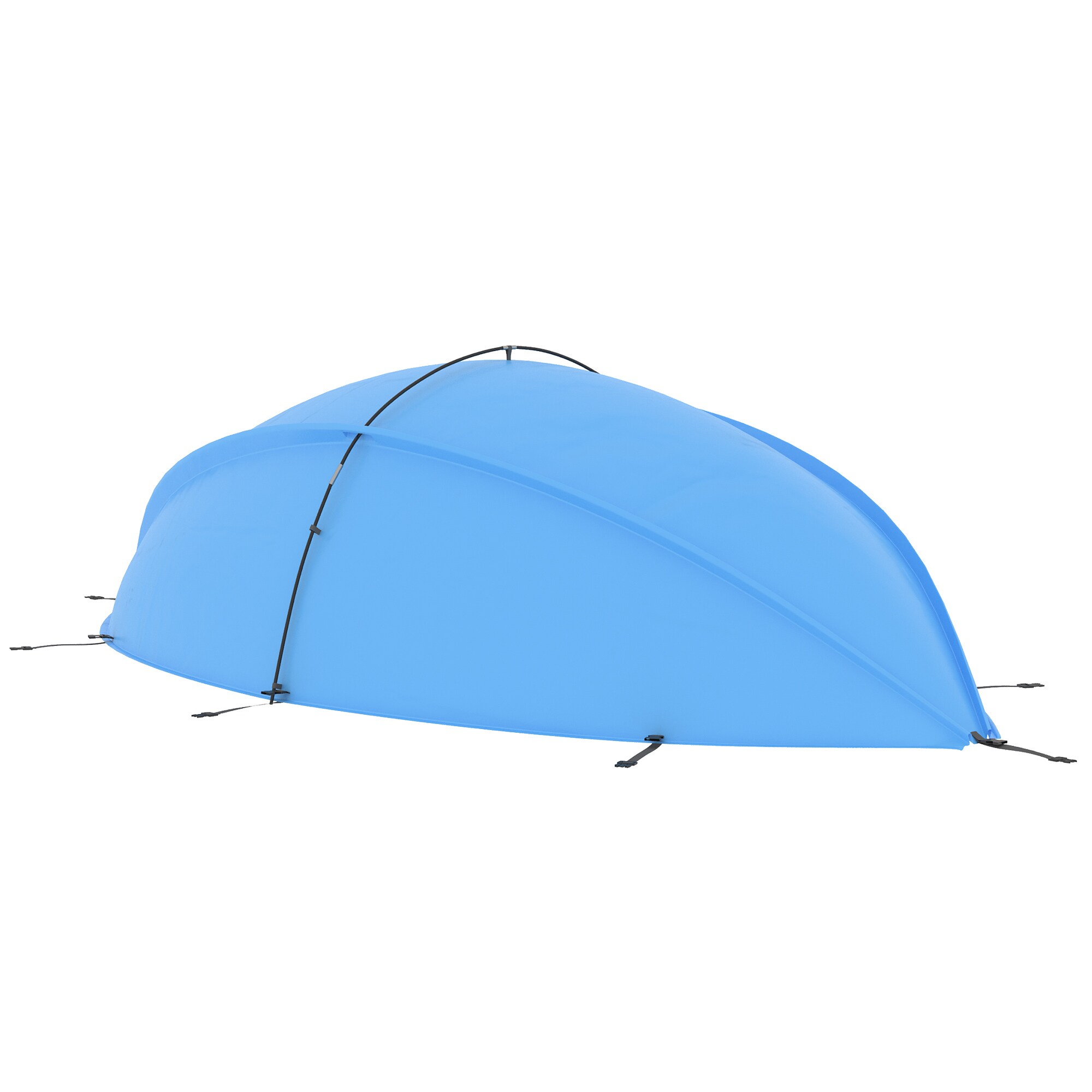 Outsunny Pool Sonnenschutzdach mit einer Tragetasche blau 300L x 150B x 120H cm