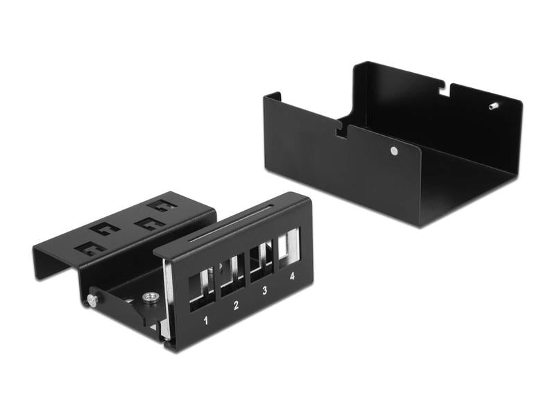 Delock Gehäuse Keystone Patchpanel 4 Port schwarz Keystone Patchpanel 4 Port schwarz