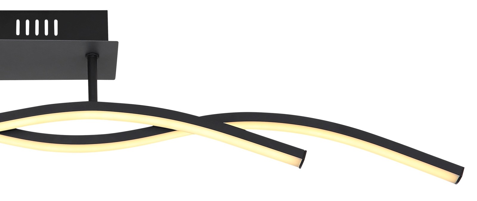 Deckenlampe - schwarz - Metall - 88 cm breit