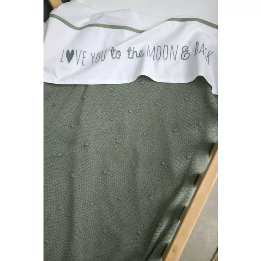 MEYCO Babydecke klein Mini Knots Forest Green 75 x 100 cm