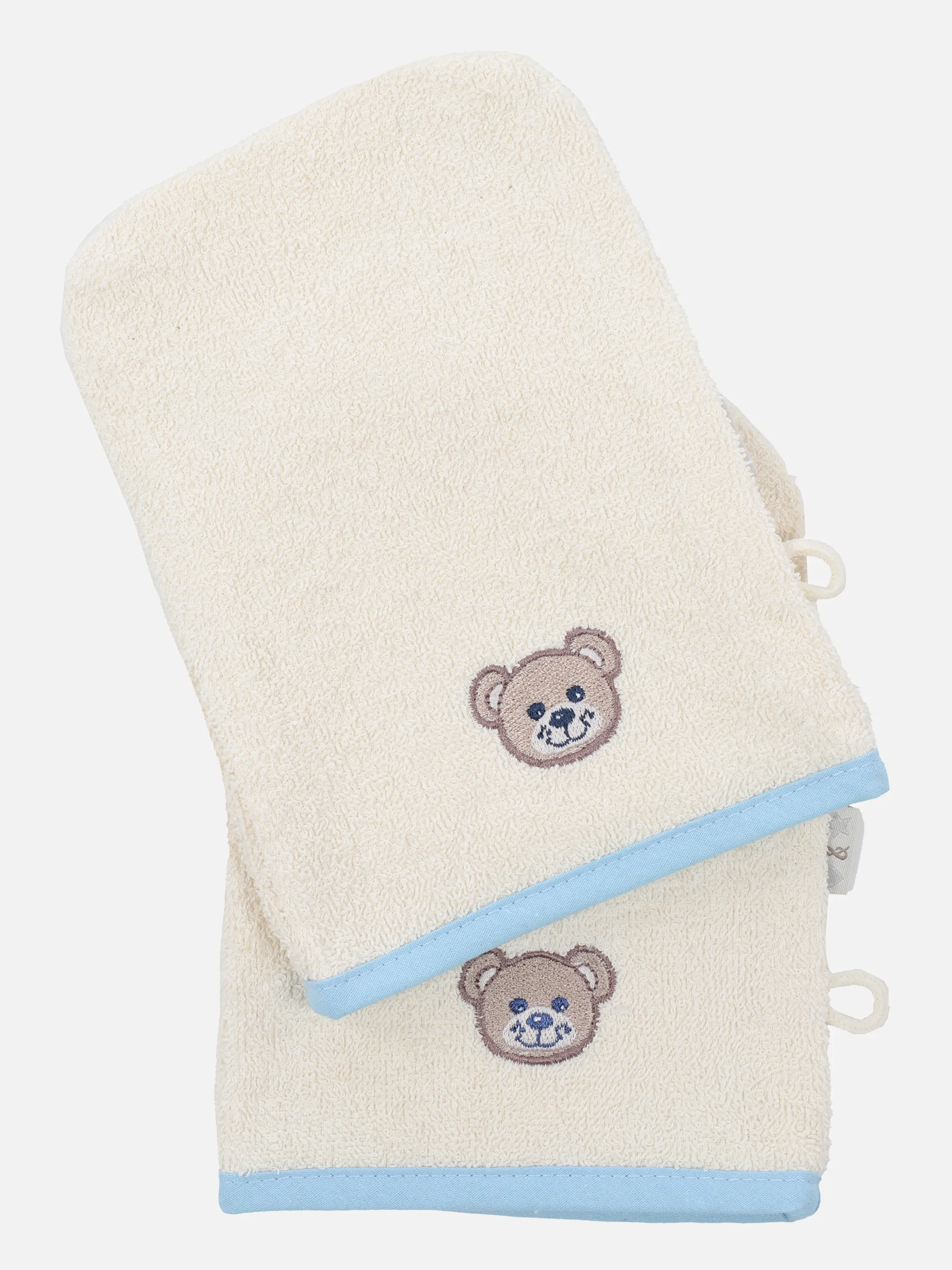 Waschhandschuh Set, 2tlg. mit Stickerei