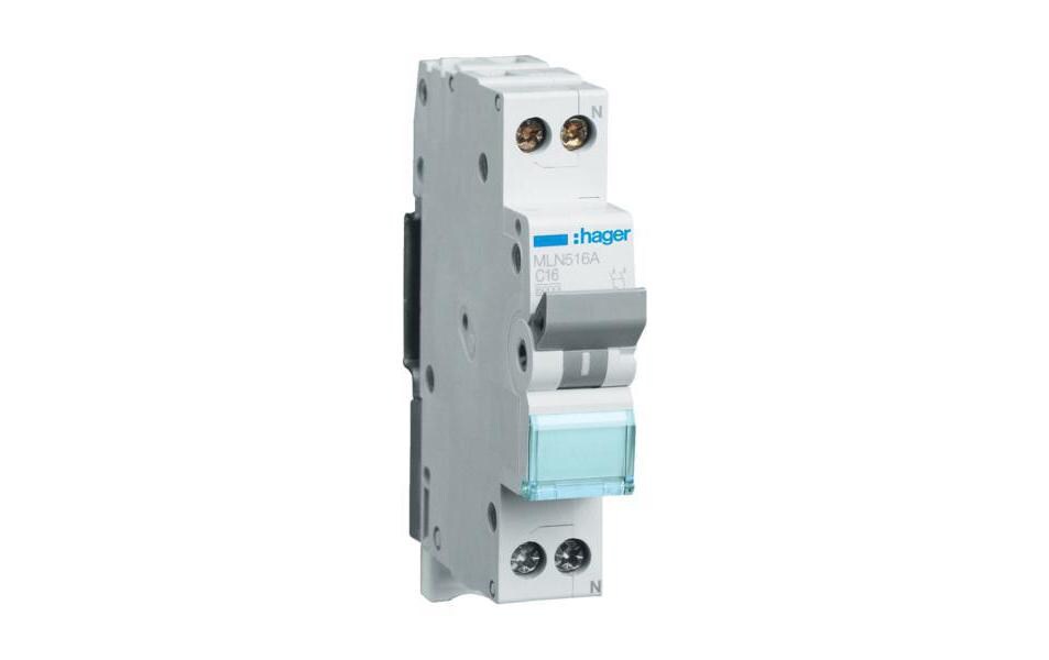 Leitungsschutzschalter 1P+N 6kA C-16A 1MFehlerstromschutzschalter quickconnect