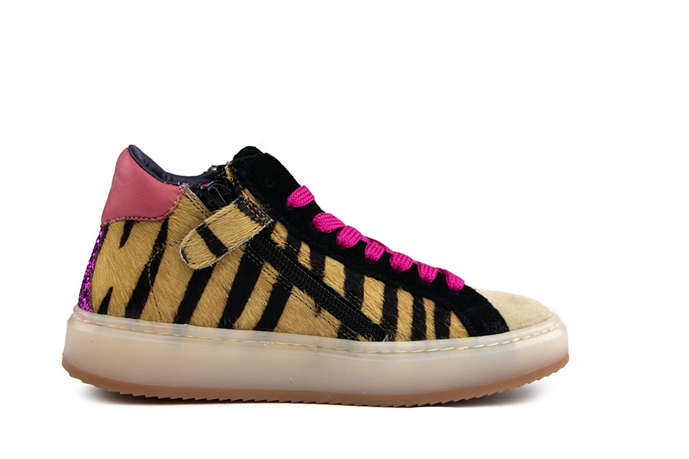 Hip Hoge Sneaker Naturel Pink