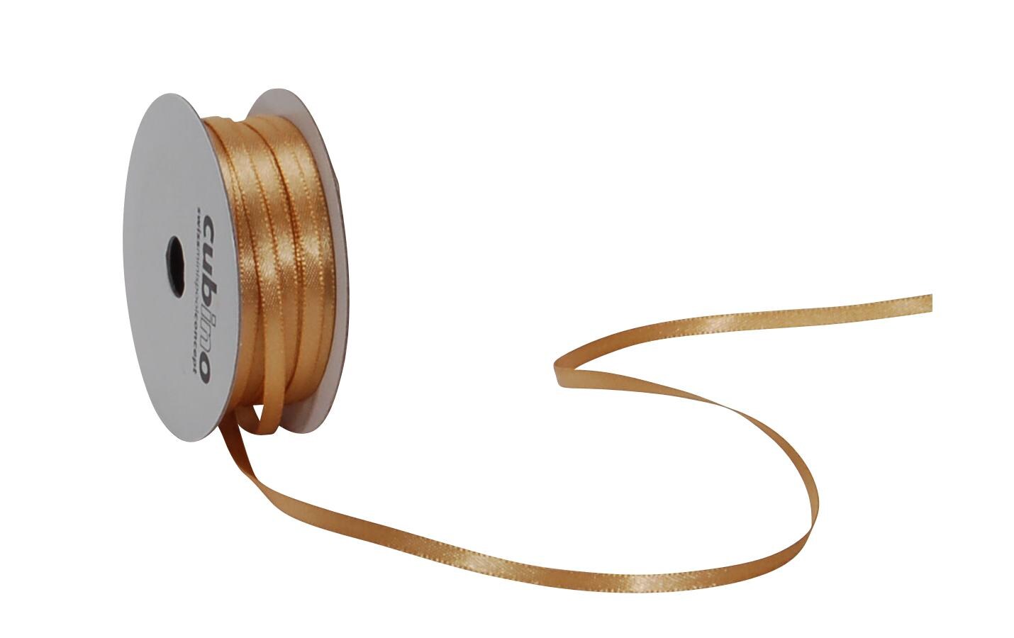 Satinband 3 mm x 8 m, GoldBand für Geschenke