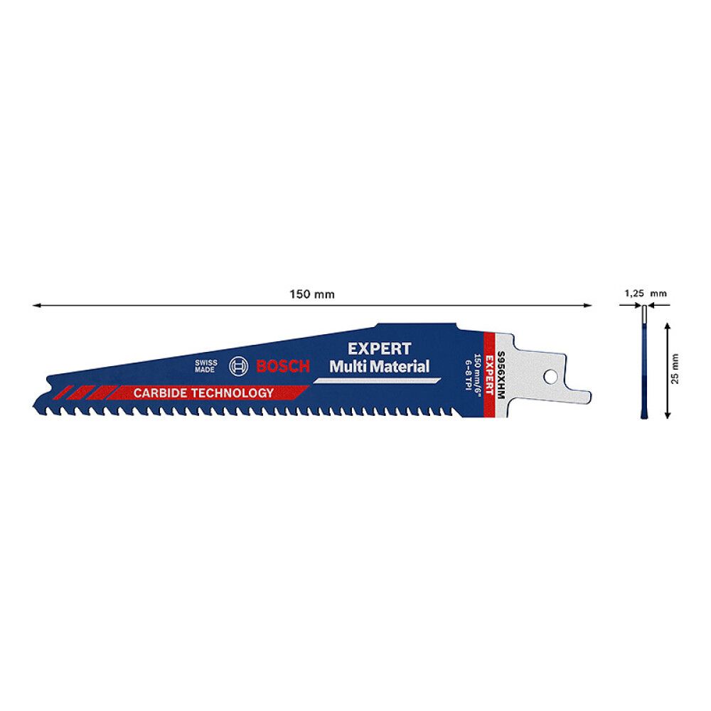 BAJONETTSAGBLAD BOSCH PROFESSIONAL S956XHM TRE/METALL 150MM
