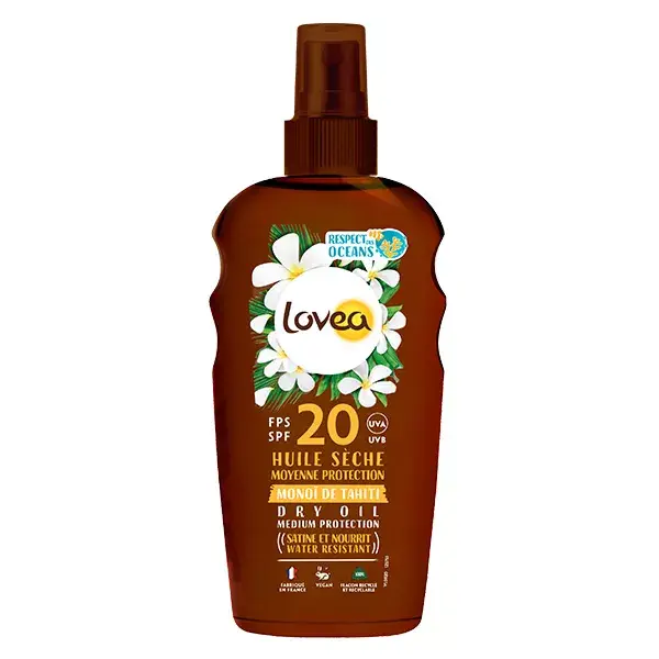 Lovea Solaire Huile Sèche Monoï de Tahiti SPF20 150ml