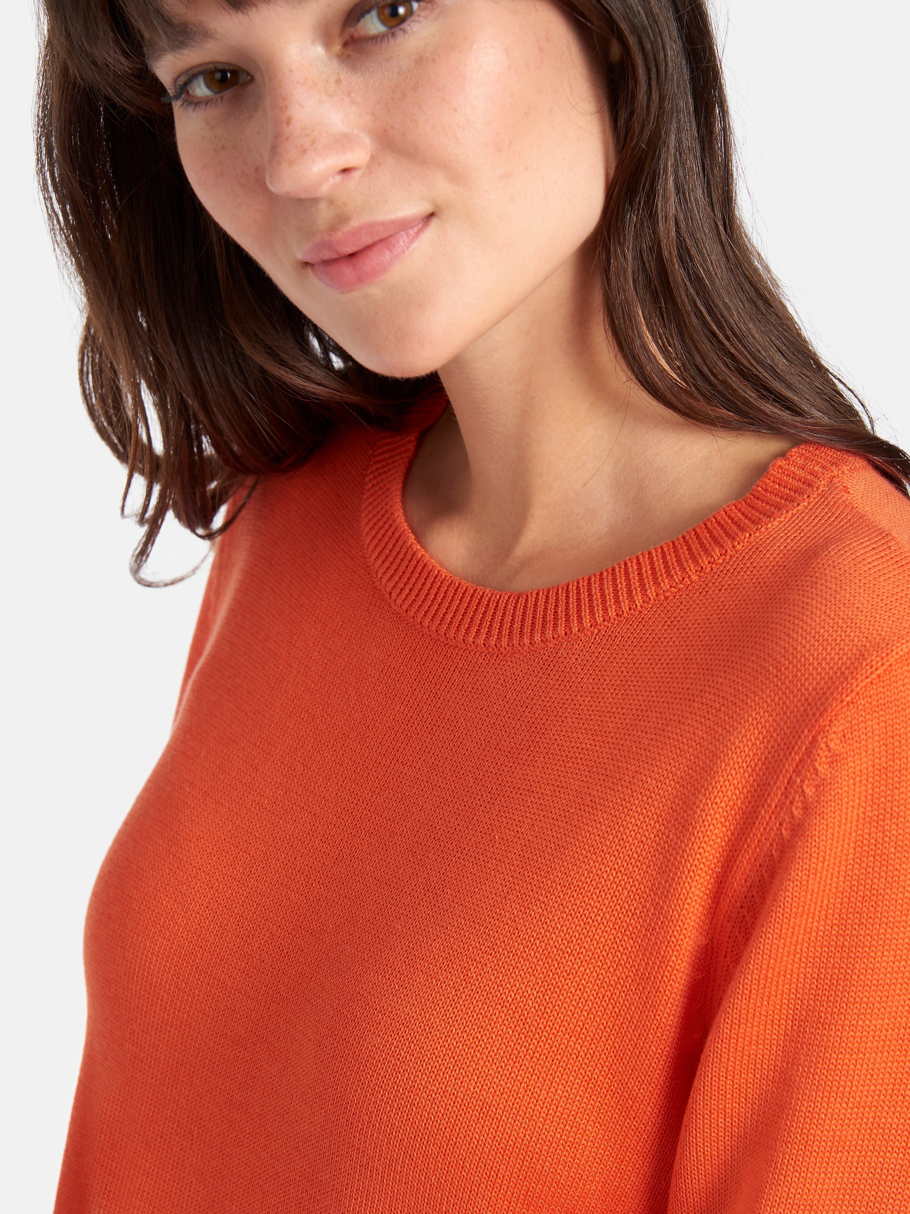 Rundhals-Pullover aus 100% SUPIMA®-­Baumwolle